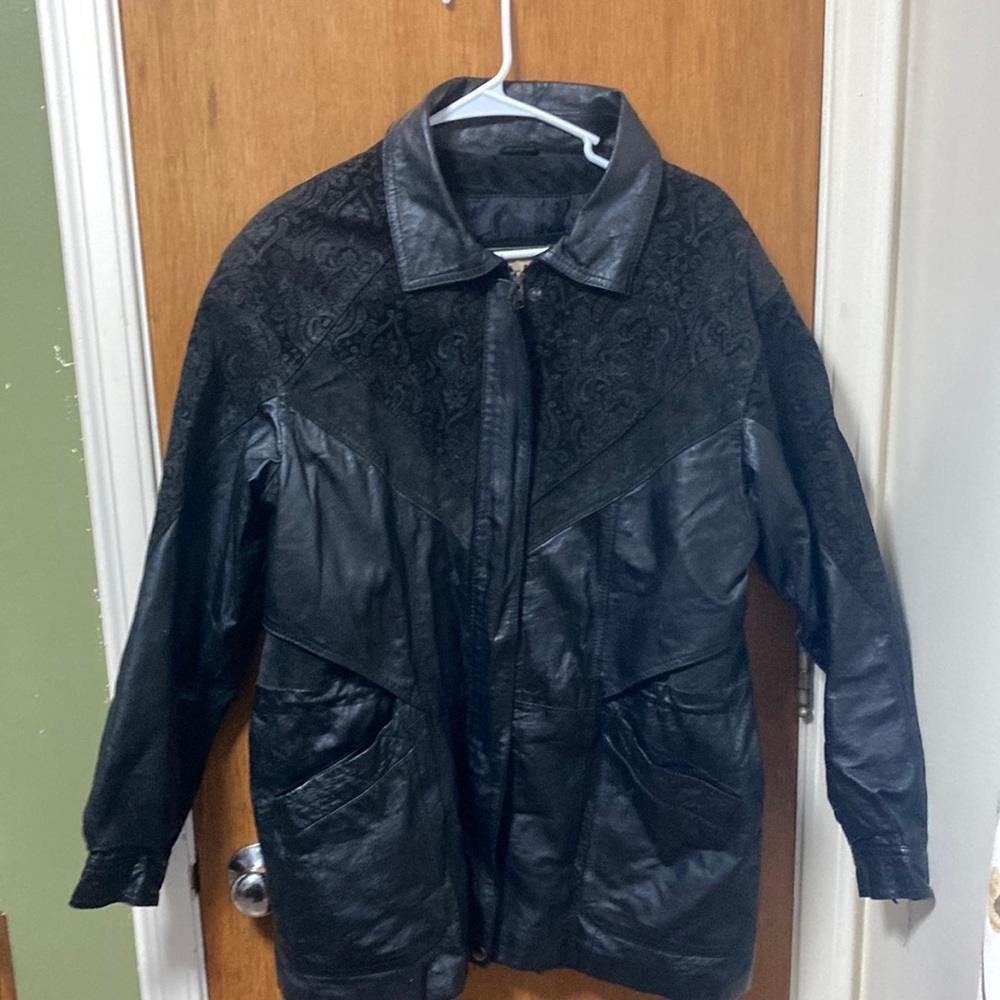 Vintage Pan-Asia Womens Leather Coat Medium
